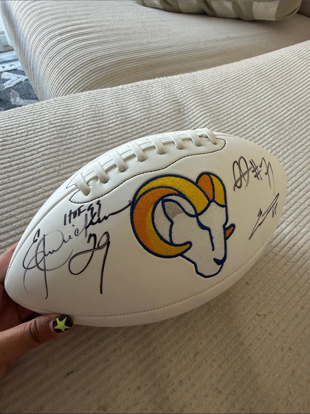 LA RAMS Signed Football